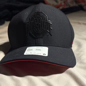 Nike Black and Red Ohio State Cap l/xl